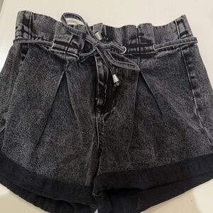 Blank NYC High Waist Black Denim Shorts